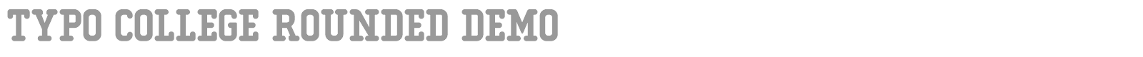 Typo College font preview